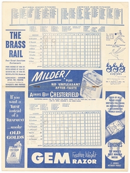 1951 New York Giants Game Day Scorecard From Willie Mays First Career Home Run